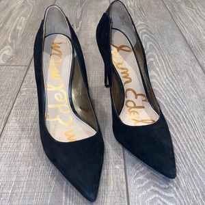Sam Edelman DEA pointed toe suede pumps - black size 7.5 - used good condition